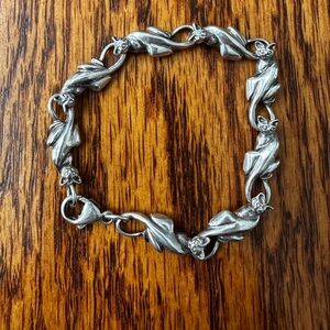 Sterling Silver Women’s Bracelet with Cat Links